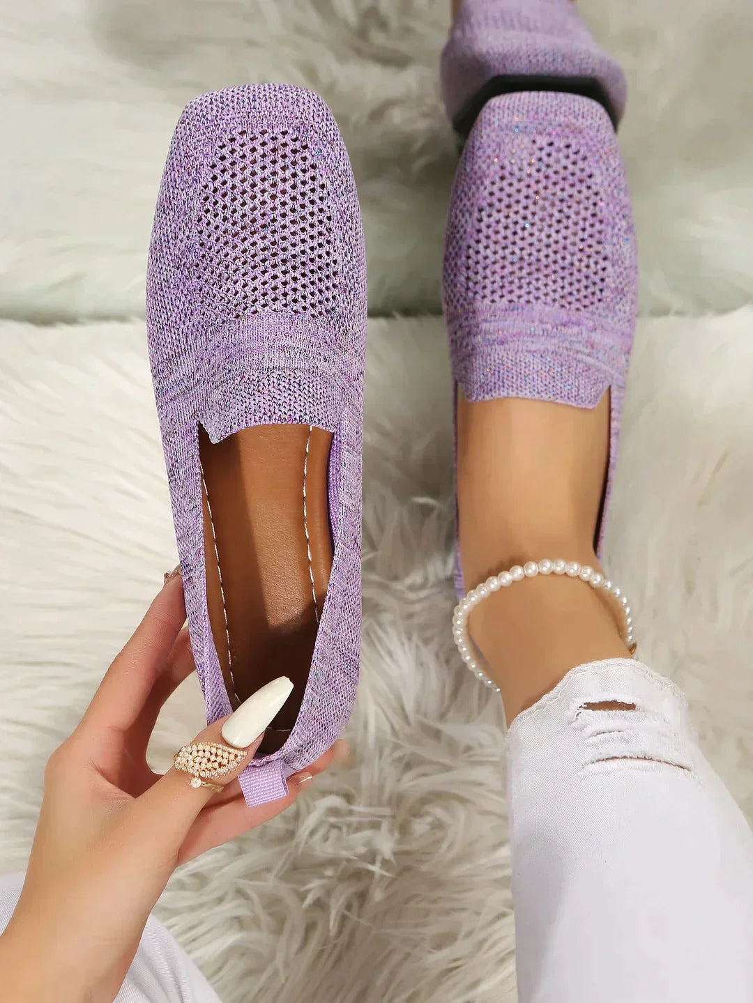 Non-slip loafers - Violet