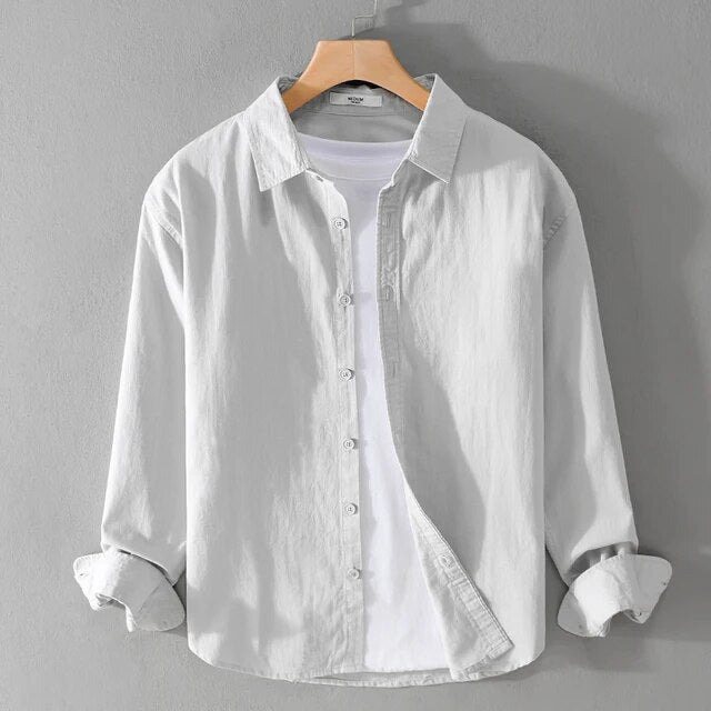 Trendy Long-sleeved linen Shirt - Samuel