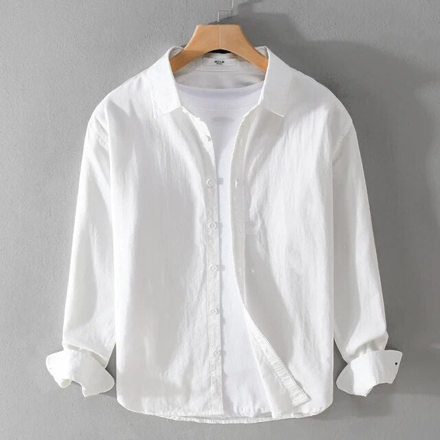 Trendy Long-sleeved linen Shirt - Samuel