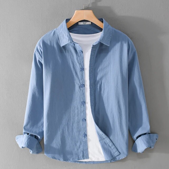 Trendy Long-sleeved linen Shirt - Samuel