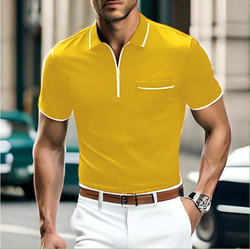 Men's polo shirt with zip - Hudson