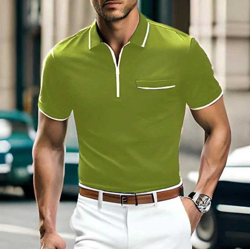 Men's polo shirt with zip - Hudson