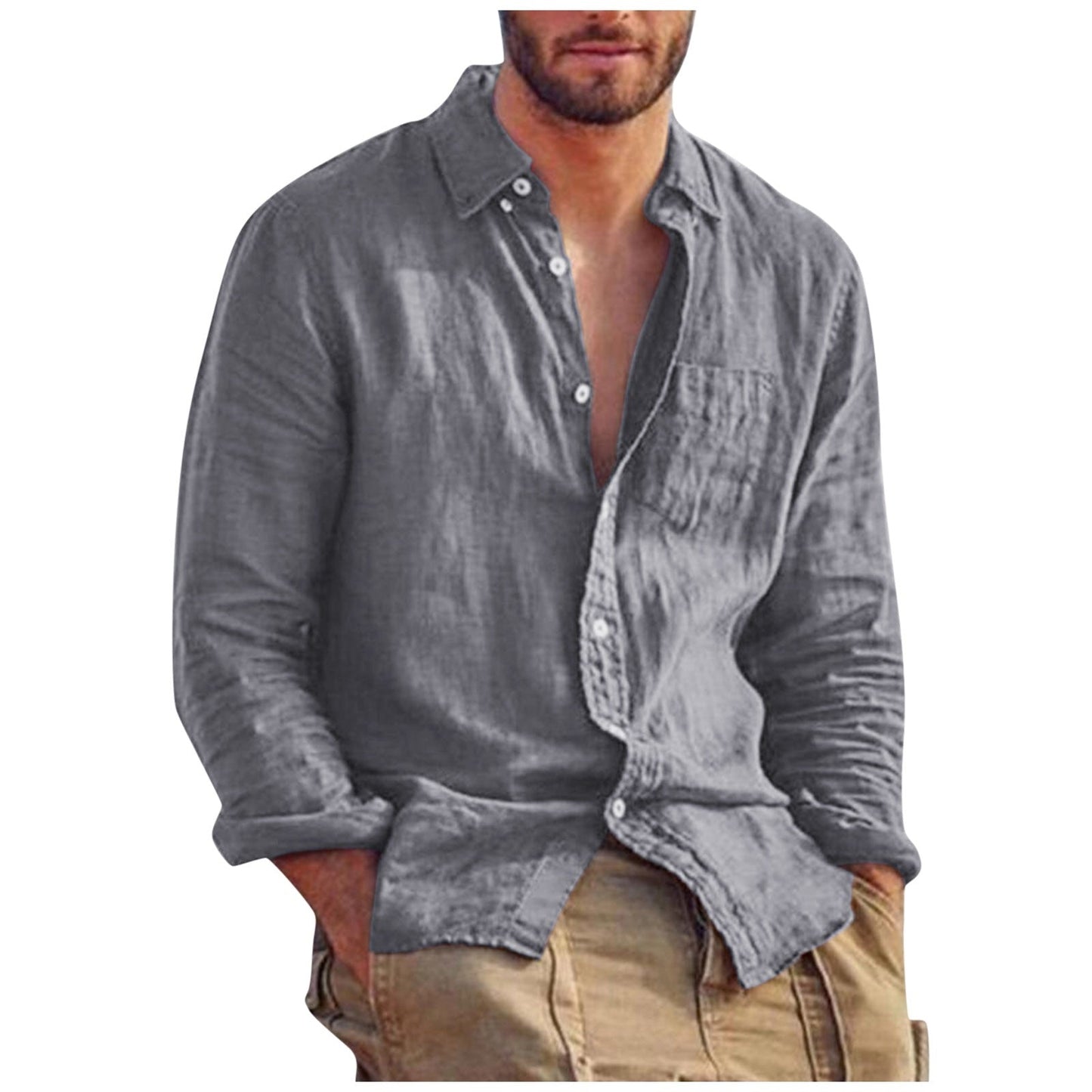 Breathable linen shirt for men - Omer